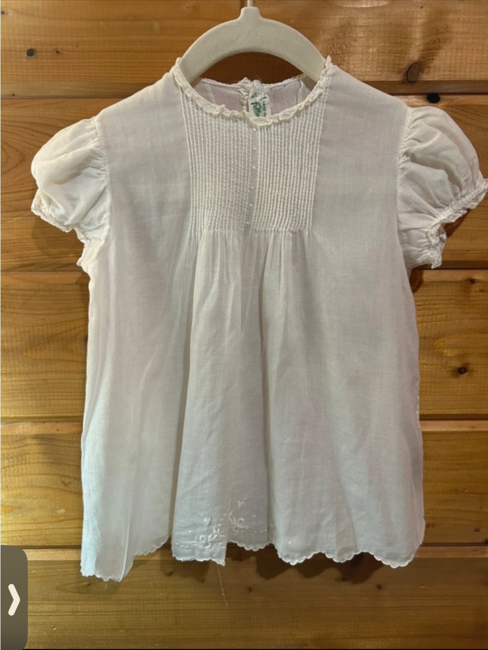 Vintage Feltman Brothers White Cotton Heirloom Infant Dress